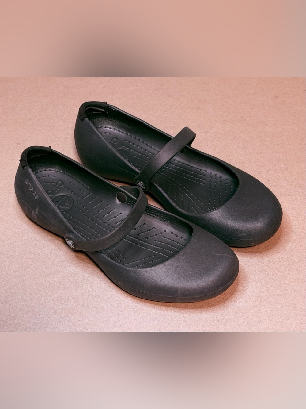 Crocs Womens Shoes Alice Size 7 Brown Mary Jane Comfort Flat Pre Owned